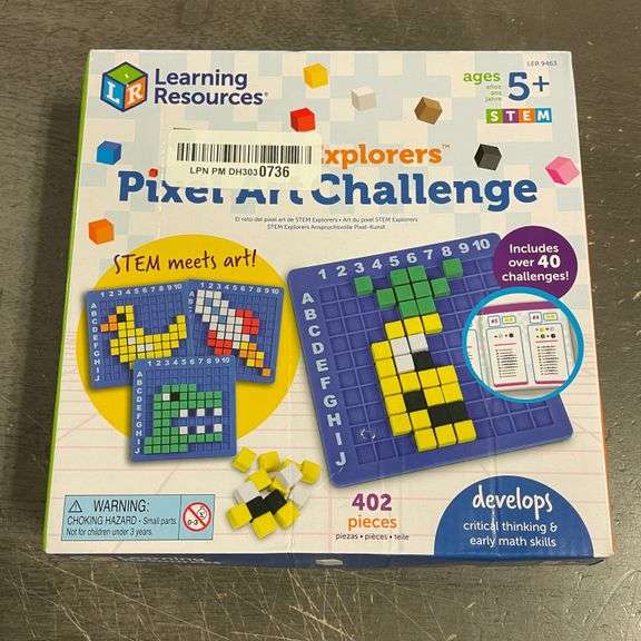 Learning Resources STEM Explorers Pixel Art Challenge - Math Puzzles