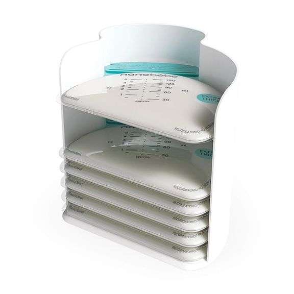Nanobebe 25 Breastmilk Storage Bags & Organizer – Fast, Even Thawing & Warming Breastmilk Bags