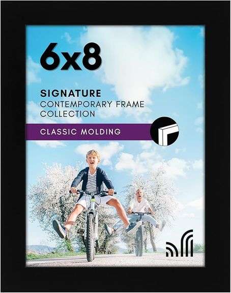 Americanflat 6x8 Picture Frame with Shatter-Resistant Glass - Signature Collection