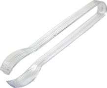 Tiny Tasters Clear Disposable Tongs (4.5"), Pack of 6 Small Plastic Tongs for Serving Mini Dishes & 