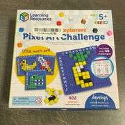 Learning Resources STEM Explorers Pixel Art Challenge - Math Puzzles