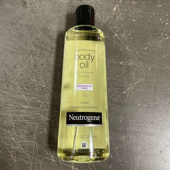Neutrogena Body Oil, 8.5 FL OZ | Fragrance-Free Light Sesame Oil Formula