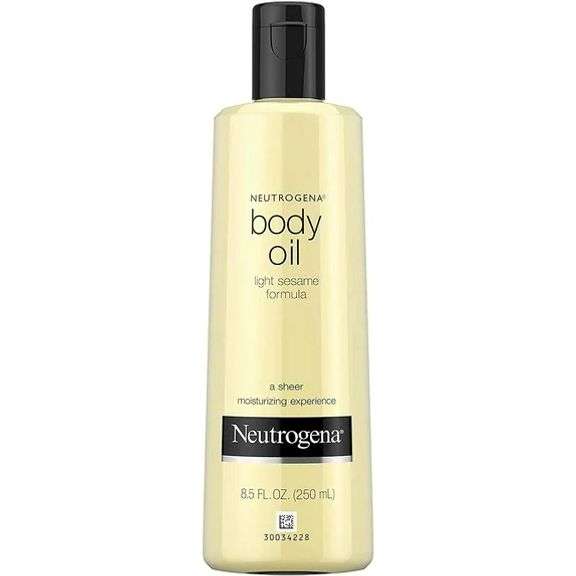 Neutrogena Body Oil, 8.5 FL OZ | Fragrance-Free Light Sesame Oil Formula