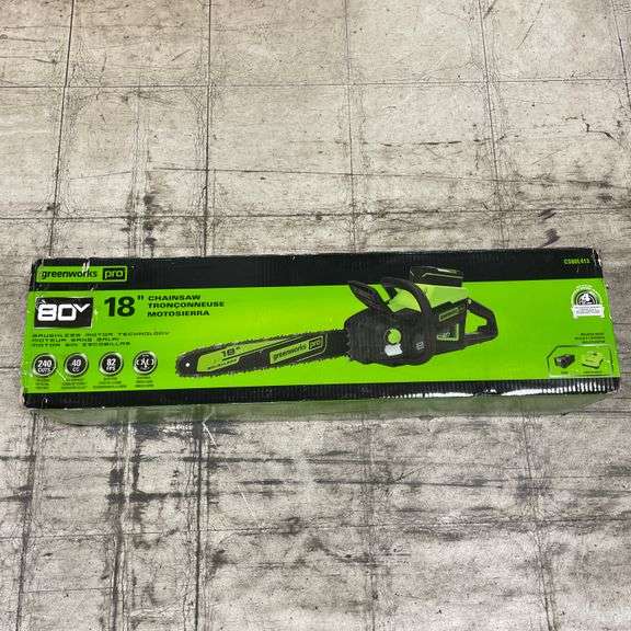 Greenworks Pro 80-volt max 18-in Battery 4 Ah Chainsaw