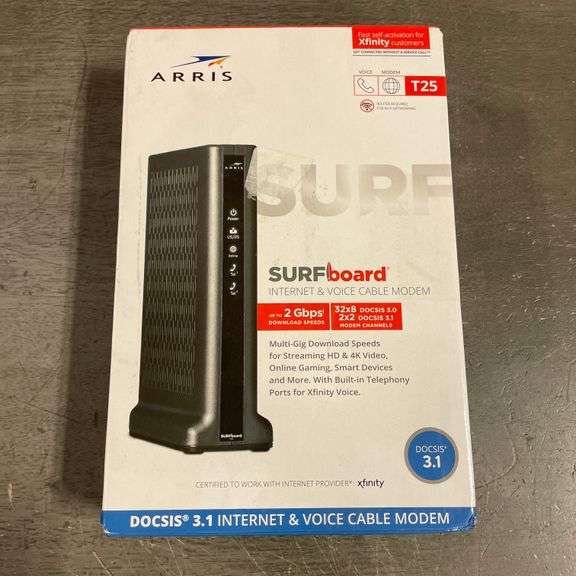 ARRIS (T25) - Cable Modem - Fast DOCSIS 3.1 Gigabit Cable Modem , Comcast Xfinity Internet & Voice