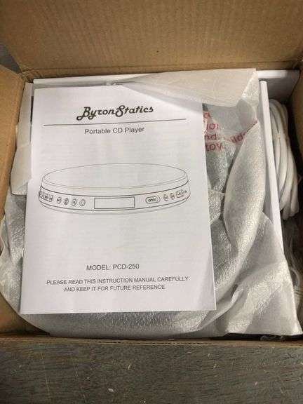 ByronStatics Portable CD Player, Personal Compact Disc Player with Anti-Skip/Anti-Shock, Headphone J