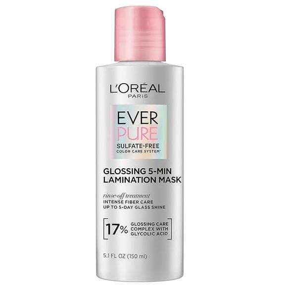 L'Oreal Paris Glossing Lamination Hair Mask with Glycolic Acid, Hair Treatment