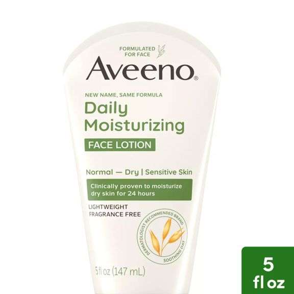 Aveeno Daily Moisturizing Prebiotic Oat Face Cream for Dry Skin - Fragrance Free - 5 oz