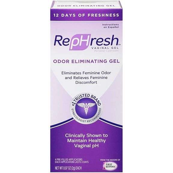 RepHresh Odor Eliminating Vaginal Gel, Feminine Care pH Balance for Women, 4 Count (0.7oz)