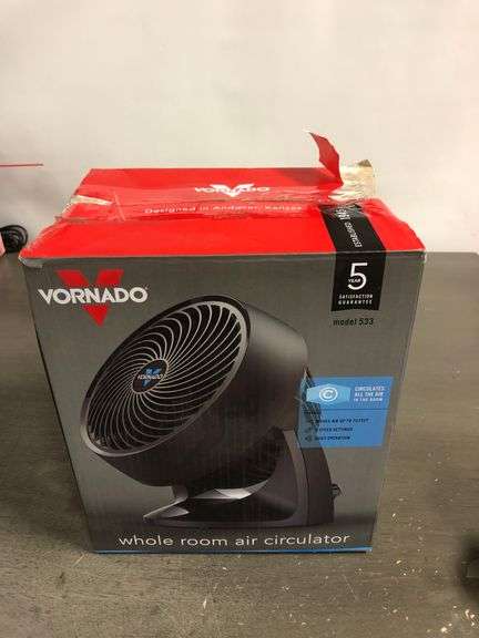 Vornado Fans CR1-0116-06 Vortex Air Circulator Fan, Compact, Black, 7-In. - Quantity 44