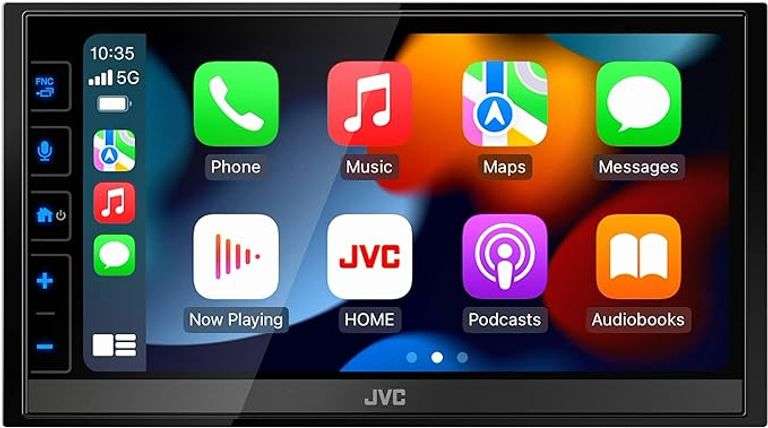 JVC KW-M780BT Apple CarPlay Android Auto Digital Media Player, Double Din, 6.8 Inch LCD Touchscreen
