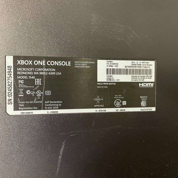 Microsoft Xbox One 500GB Home Console - Black 1540