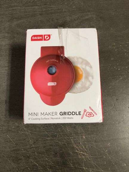 DASH Mini Maker Electric Round Griddle for Individual Pancakes, Cookies, Eggs & other on the go Brea