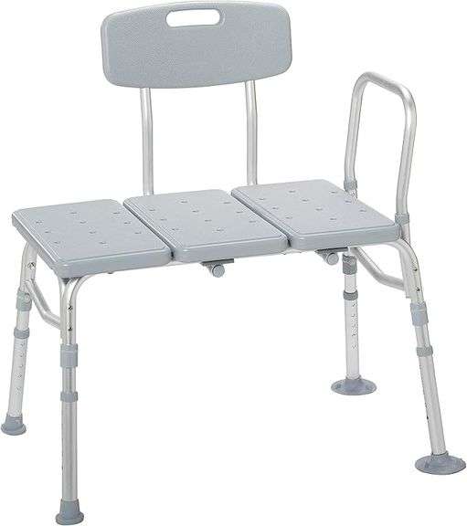 Drive Medical 12011KD-1 Tub Transfer Bench For Bathtub, Height Adjustable Shower Bench