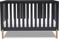 Delta Children Hendrix 4-in-1 Convertible Crib, Midnight Grey/Bronze
