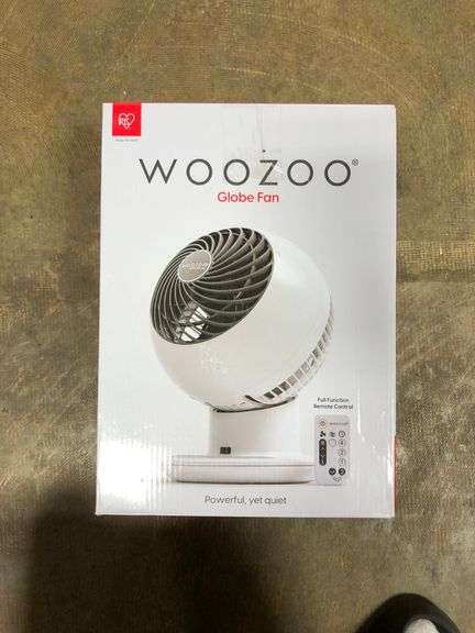 WOOZOO - Compact Globe Oscillating Fan w/ Remote - 5 Speed - White