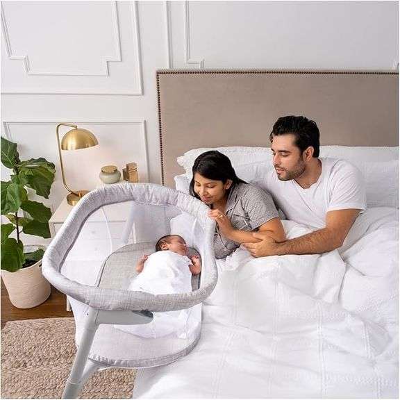 HALO Baby Flex BassiNest, Adjustable Travel Bassinet, Easy Folding, Lightweight with Mattress