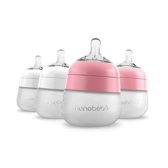 Nanobébé Flexy Silicone Baby Bottle, Anti-Colic, Natural Feel, Non-Collapsing Nipple