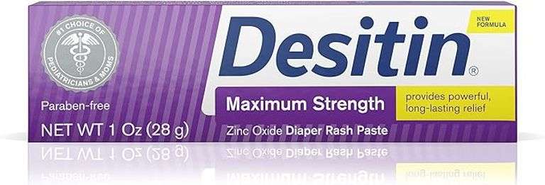 Desitin Maximum Strength Baby Diaper Rash Cream with 40% Zinc Oxide, Travel Size, 1 oz