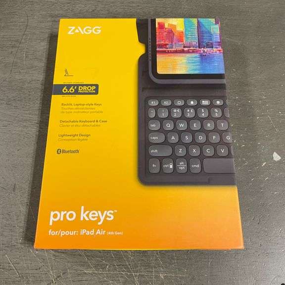 ZAGG Pro Keys Detachable Case and Wireless Keyboard for iPad Air 11" (M3)/ Air 10.9" (Gen 4, Gen 5),