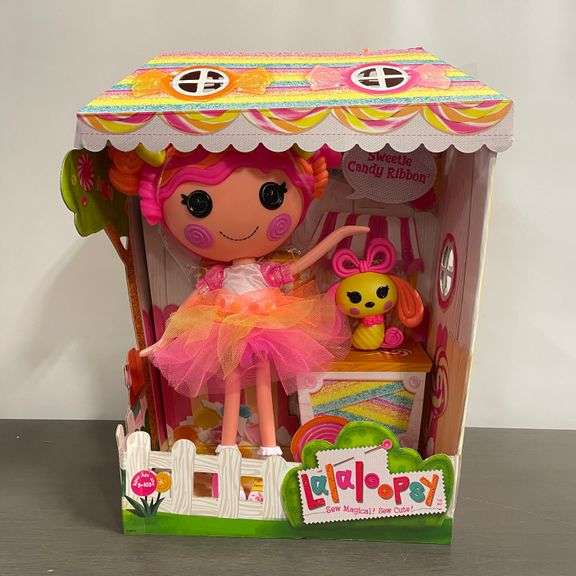 Lalaloopsy Doll - Sweetie Candy Ribbon with Pet Puppy, 13" Taffy Candy-Inspired Doll