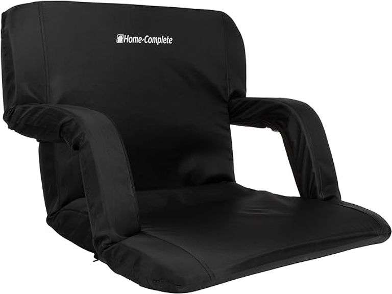 Wide Reclining Stadium Seat Cushion with Back Support - Portable Stadium Seats
