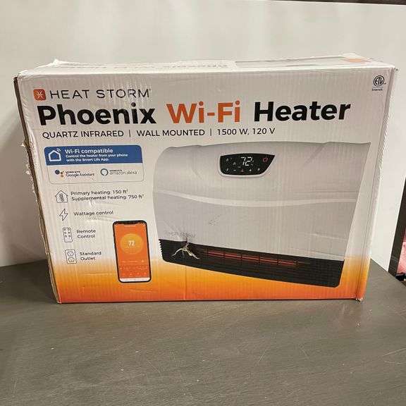 Heat Storm HS-1500-PHX-WIFI Infrared Heater, Wifi Wall Mounted