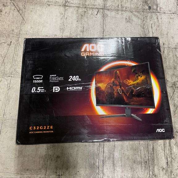 AOC C32G2ZE 32" Curved Frameless Gaming Monitor, Full HD 1920x1080