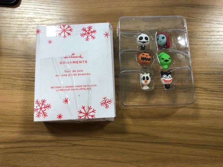 Hallmark Disney Tim Burton's The Nightmare Before Christmas Mini Christmas Ornaments, Shatterproof, 