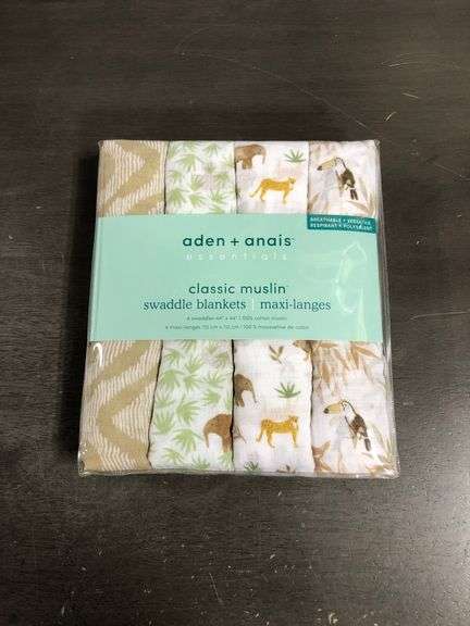 aden + anais Essentials Muslin Swaddle Blankets for Baby Girls and Boys