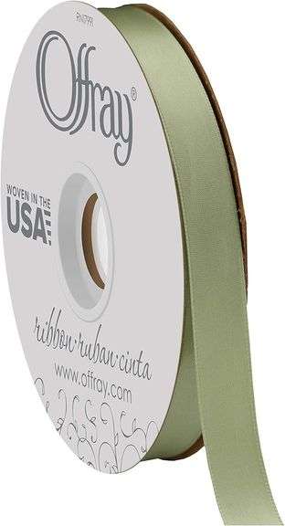 Double Face Satin Ribbon, 50 Yards, Spring Moss
