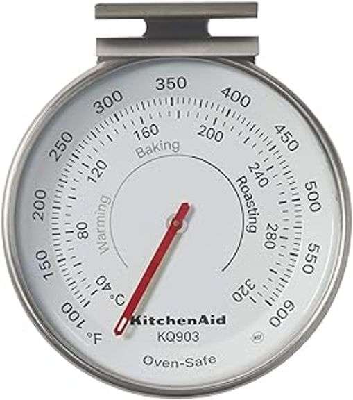 KitchenAid 3-in Dial Oven Thermometer, Temperature Range: 100°F to 600°F