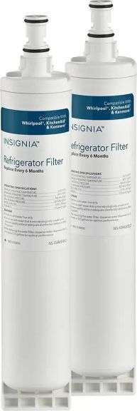 Insignia - Water Filters for Select Whirlpool Refrigerators (2-Pack) - White