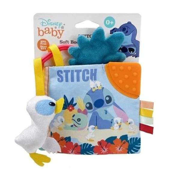 KIDS PREFERRED Disney Baby Lilo & Stitch Soft Book: Stitch ON-The-GO Soft Book, Blue Medium