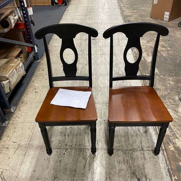 Pack of 2 Napoleon Dining Chair – Antique Black & Cherry (38″)