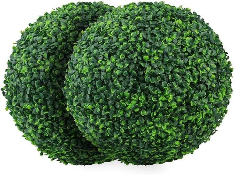 Tigeen 4 PCS 19 inch 9 Inch 4 Layers Artificial Plant Topiary Balls Outdoor