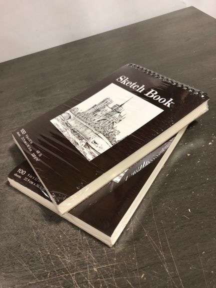 Set of 2 9" x 12" Sketch Book, Top Spiral Bound Sketch Pad, 100 Sheets Each
