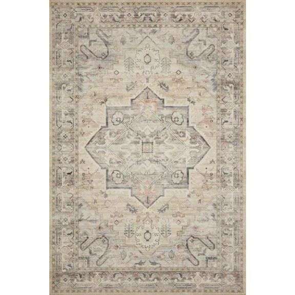 Loloi Hathaway Collection HTH-07 Multi / Ivory 5'-0' x 7'-6', .25' Thick Area Rug