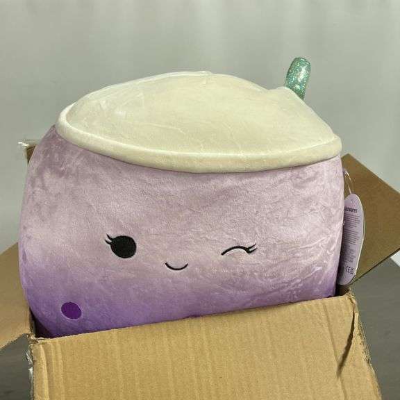 Original 12-Inch Poplina Purple Boba Tea With Blue Straw - Official Jazwares