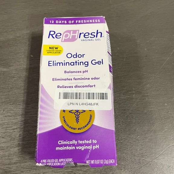 RepHresh Odor Eliminating Vaginal Gel, Feminine Care pH Balance for Women, 4 Count (0.7oz)