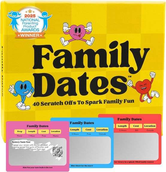 Family Dates 40 Scratch Off Cards – Fun Activities & Date Night Ideas for Kids and Parents