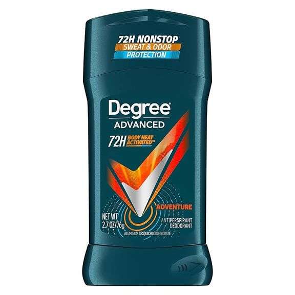 Degree Men Antiperspirant Deodorant Adventure 72-Hour Sweat and Odor Protection Antiperspirant