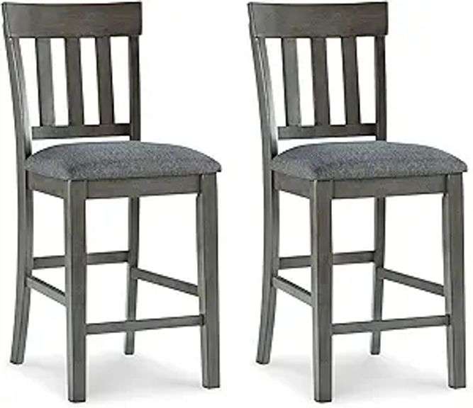 Set of 2 Signature Design by Ashley Hallanden Modern Farmhouse 25.75" Counter Height Upholstered Bar