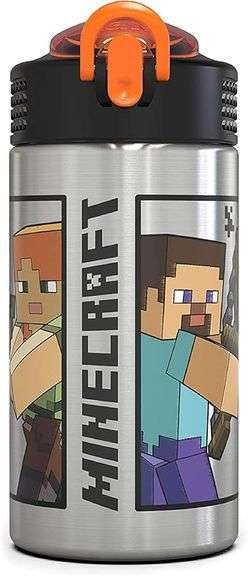 Zak Designs Minecraft - Stainless Steel Water Bottle