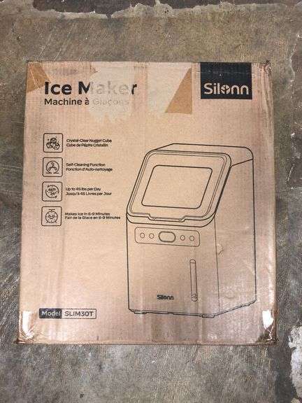 Silonn Nugget Ice Maker - Timer Ice Machine with Self-Cleaning, 44lbs per Day Pebble Ice Maker with 