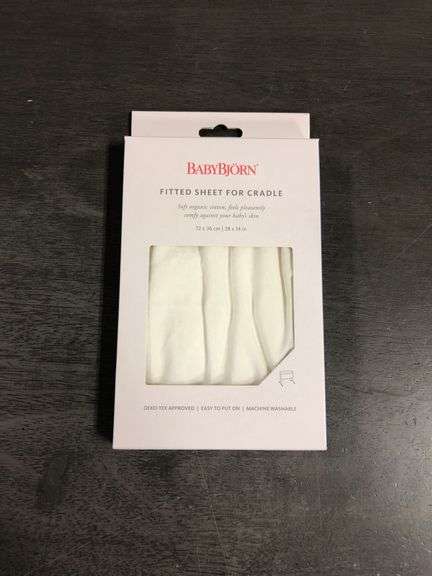 BabyBjorn Travel Crib Fitted Sheet, Natural White