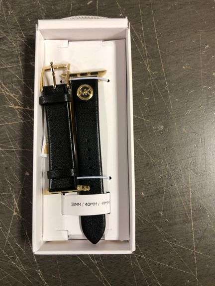 Michael Kors Access Black 40MM and 41MM Leather Apple Watch Band