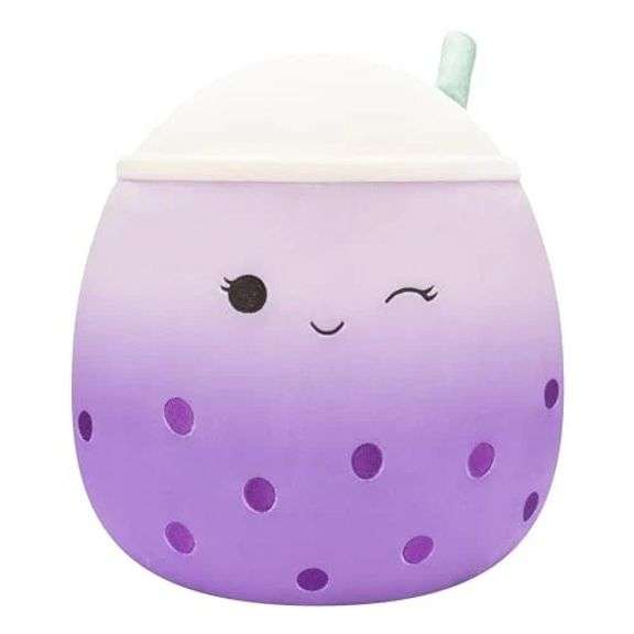 Original 12-Inch Poplina Purple Boba Tea With Blue Straw - Official Jazwares