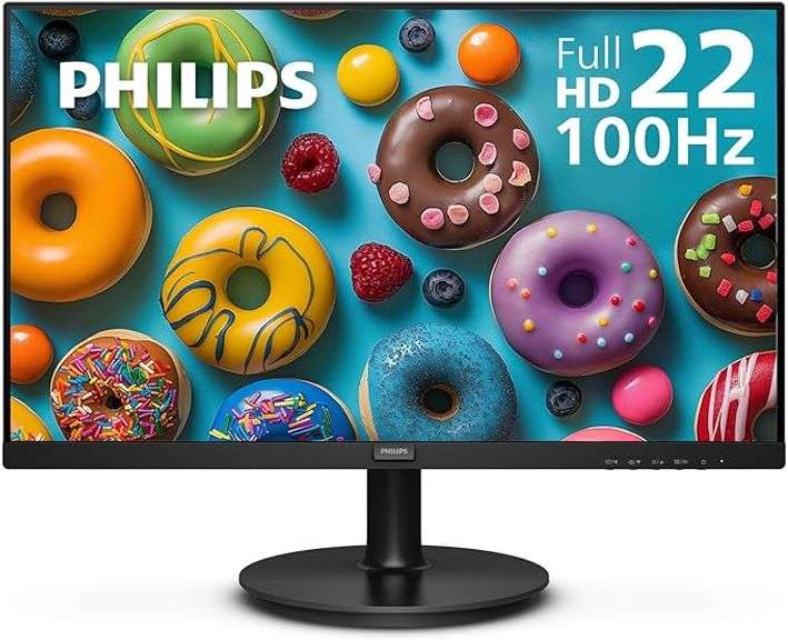 Philips 22 inch Class Thin Full HD (1920 x 1080) Monitor, 100Hz Refresh Rate