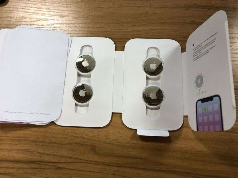 Apple AirTag 4 Pack. Keep Track of and find Your Keys, Wallet, Luggage, Backpack, and More